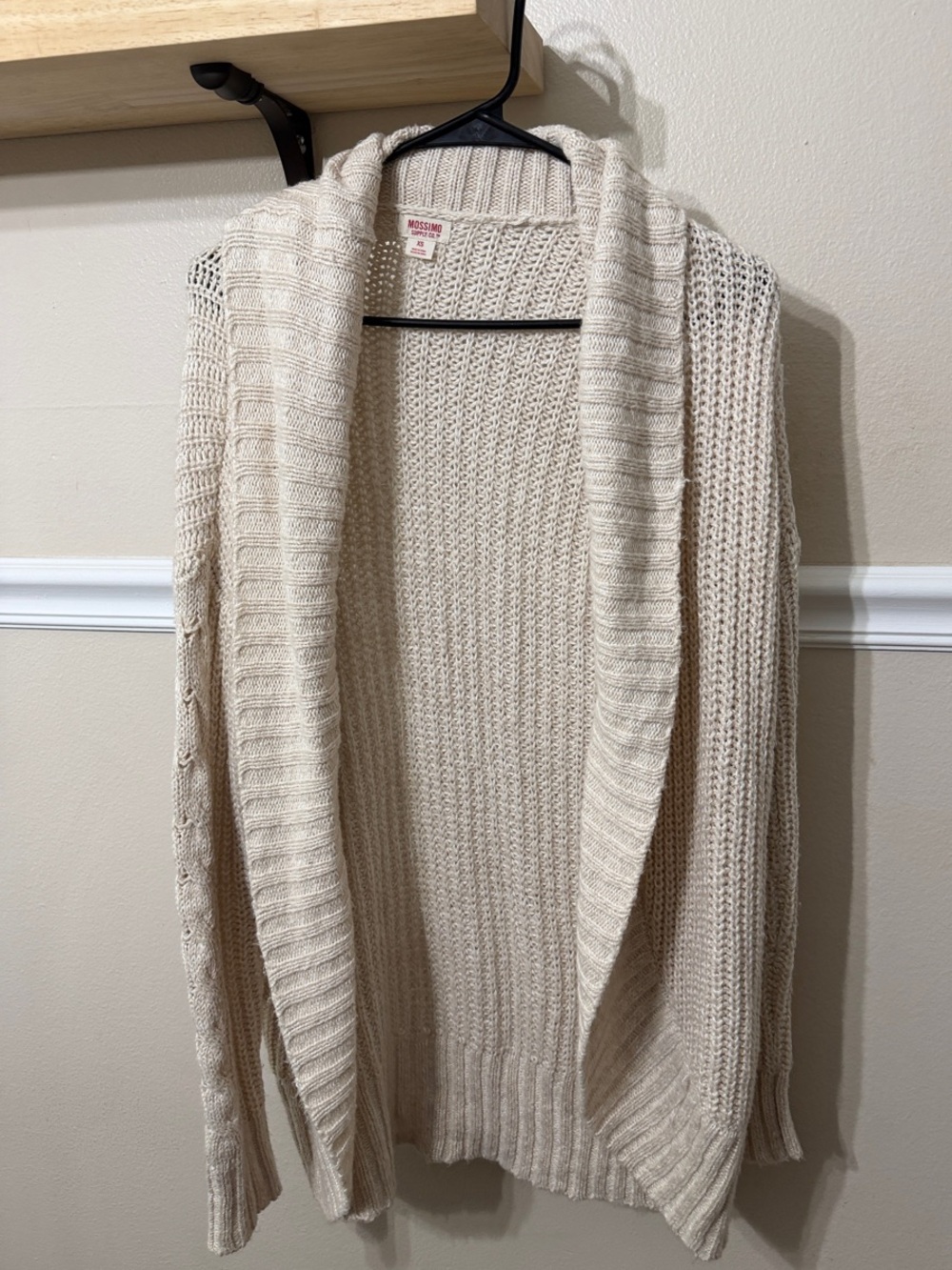 Mossimo Supply Co. Open-Front Shawl Collar Cardigan - Cream